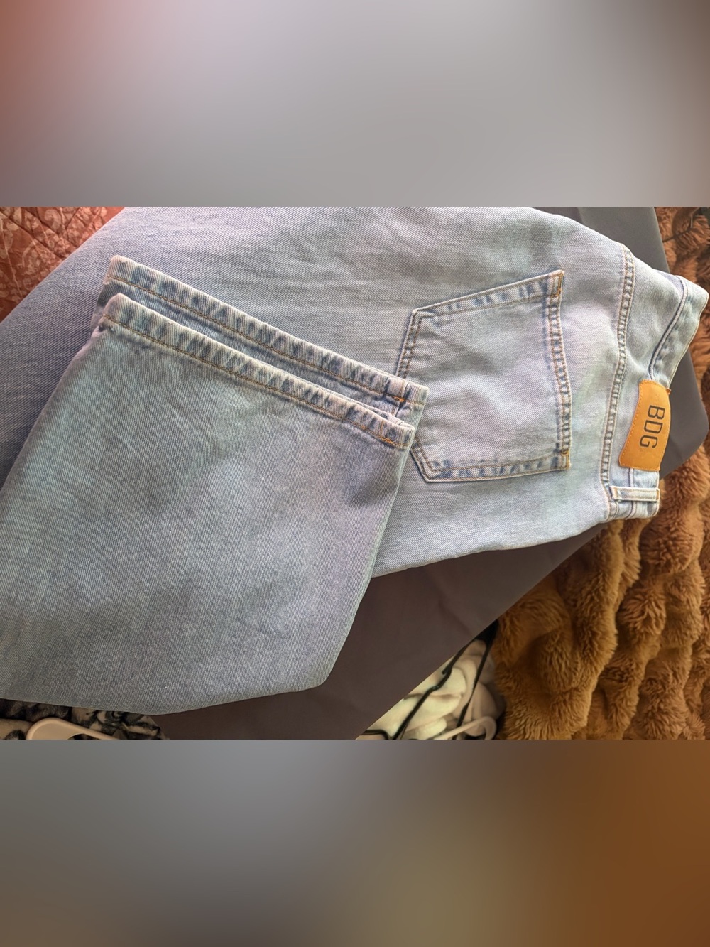 BDG Washed Blue Straight Jeans